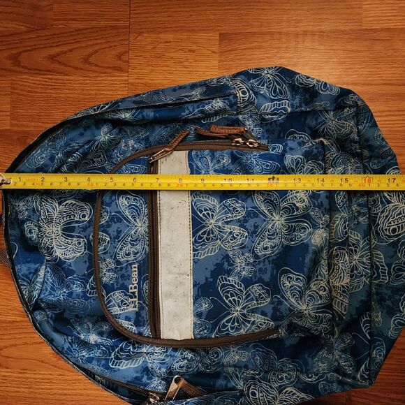 LL Bean Deluxe Backpack Book Bag Backpack Butterflies Reflective Camp School - Picture 14 of 16